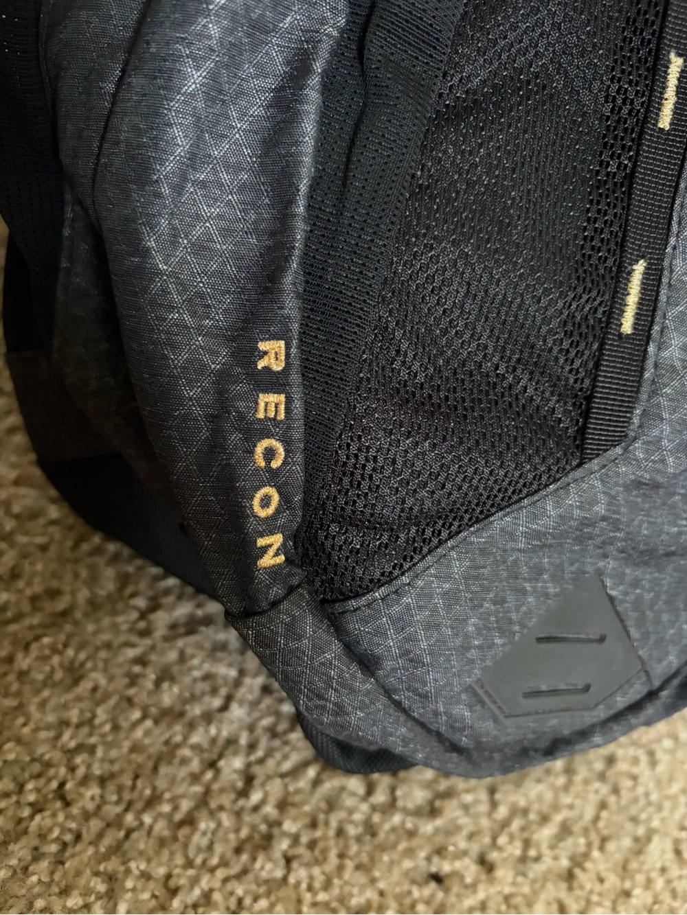 The North Face Women’s Recon Black/Gray Backpack with Yellow Gold Accents ✨🖤 - Picture 3 of 16